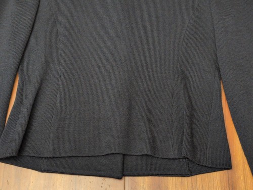 St John Evening Jacket Knit Sz 8 Black Beaded Embellished 3-Button Ribbed Blazer - Picture 18 of 24