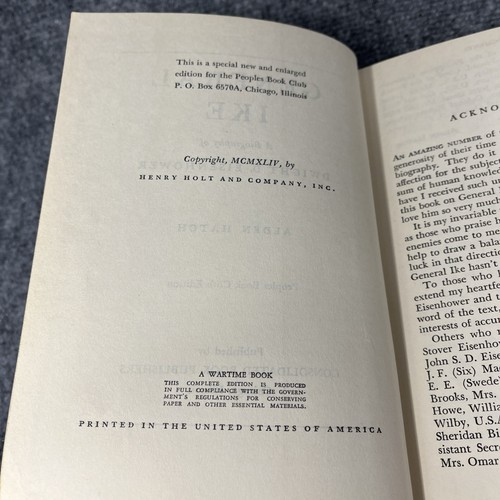 General Ike,: A biography of Dwight D. Eisenhower; Hatch; Military - Imagen 7 de 11