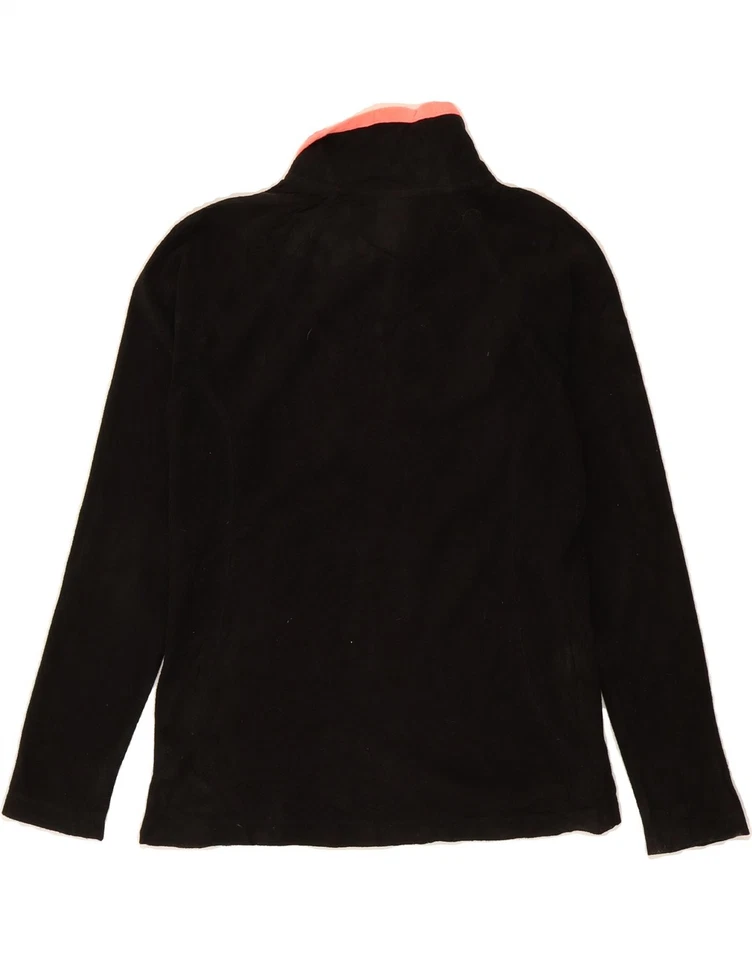 Jersey polar REEBOK para mujer con cremallera cuello Reino Unido 10 pequeño negro poliéster CH06 Foto 2 de 3