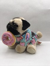 Gund Doug The Pug Dog Plush Pink Donut Pug Stuffed Animal 8 inch