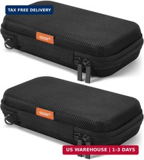 Black Small Hard Shell Zipper Case, Portable EVA Travel Storage Pouch