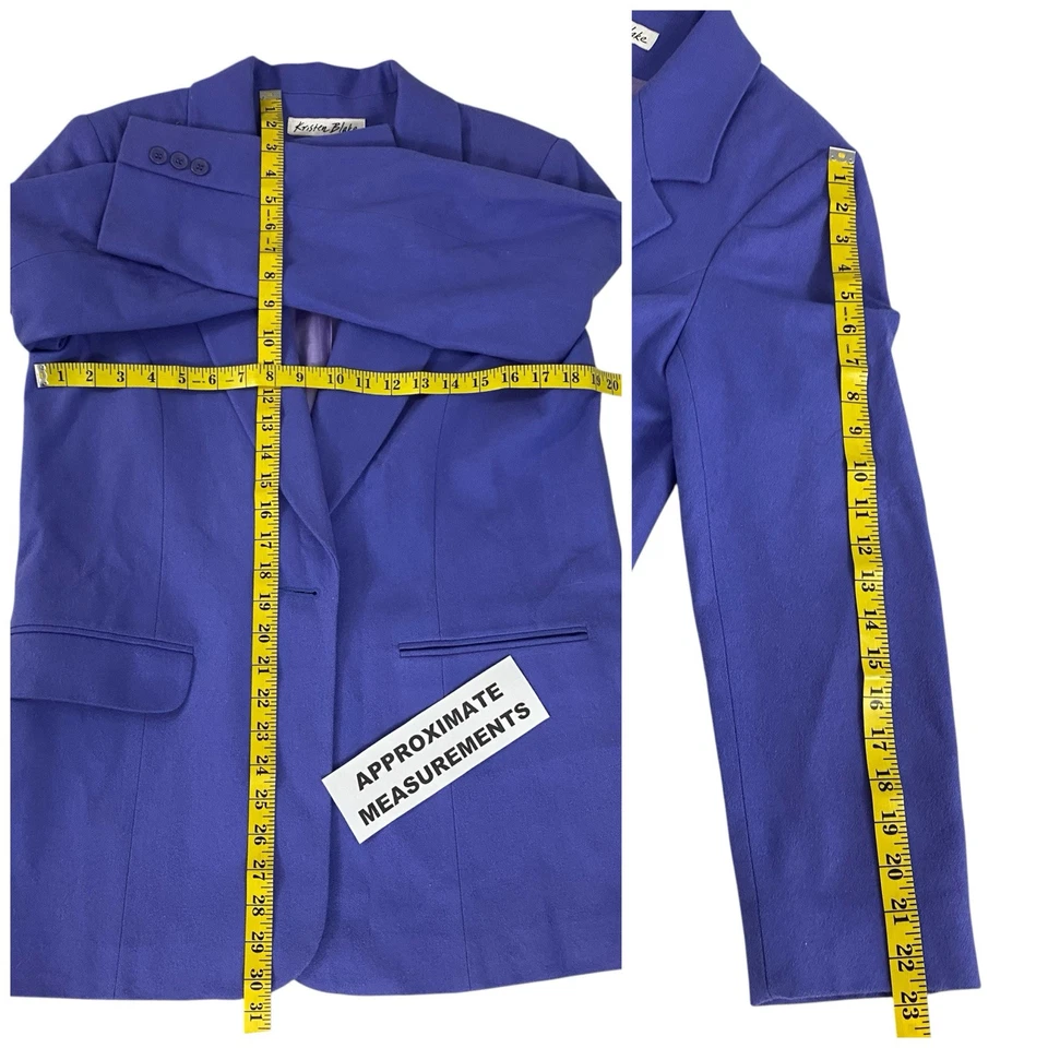 Blazer Kristen Blake Mujer 10 Periwinkle Chaqueta Carrera Profesional Trabajo Oficina Foto 2 de 4