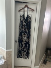 Navy Express Maxi Dress With Halter Tie