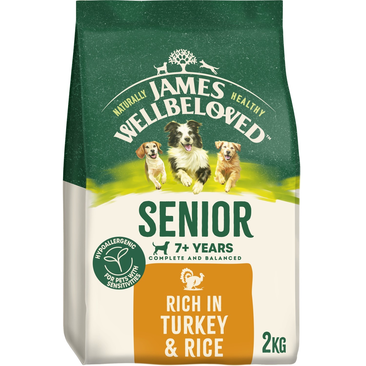 James Wellbeloved 2Kg Natural Senior Complete Dry Dog Food Turkey & Rice - Image 3