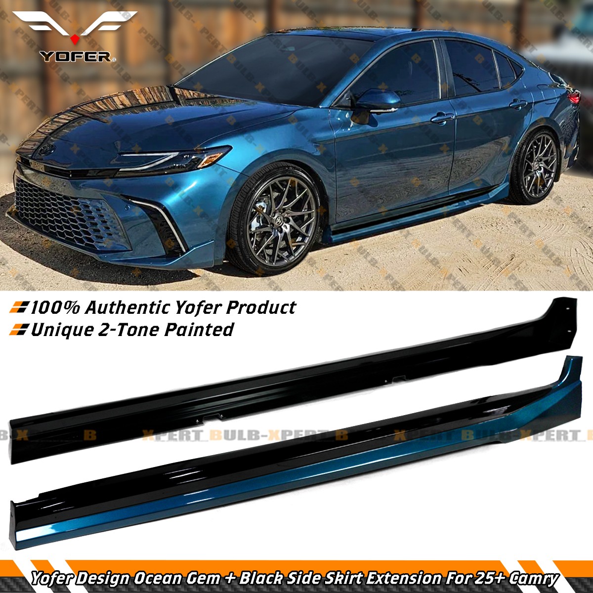 For 25-26 Toyota Camry 9th Gen Yofer Ocean Gem Black 2 Tone Side