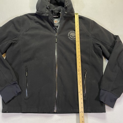 Harley-Davidson Jacke Herren XL Hoodie Riding Gear Skull Softshell Fleece Biker - Bild 10 von 19