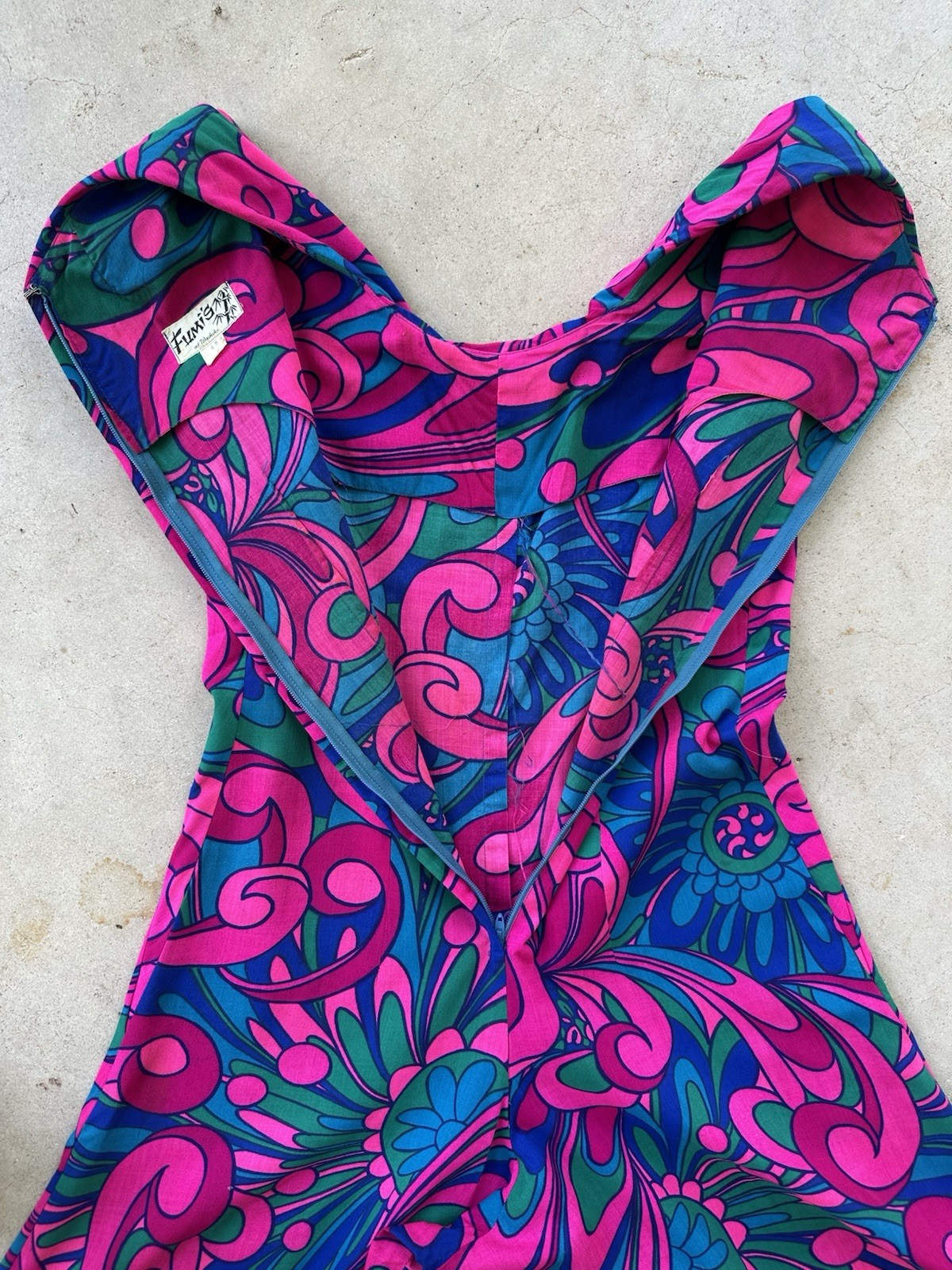 1960s Fumis Waikiki Hawaiian Palazzo Jumpsuit Psy… - image 24