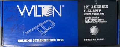 Wilton 86910 2400J-12C J Series 12'' F-Clamp w/ Copper Spindle