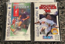 Worldwide Soccer '98 & Olympic Soccer lot - Sega Saturn - COMPLETE & TESTED RARE