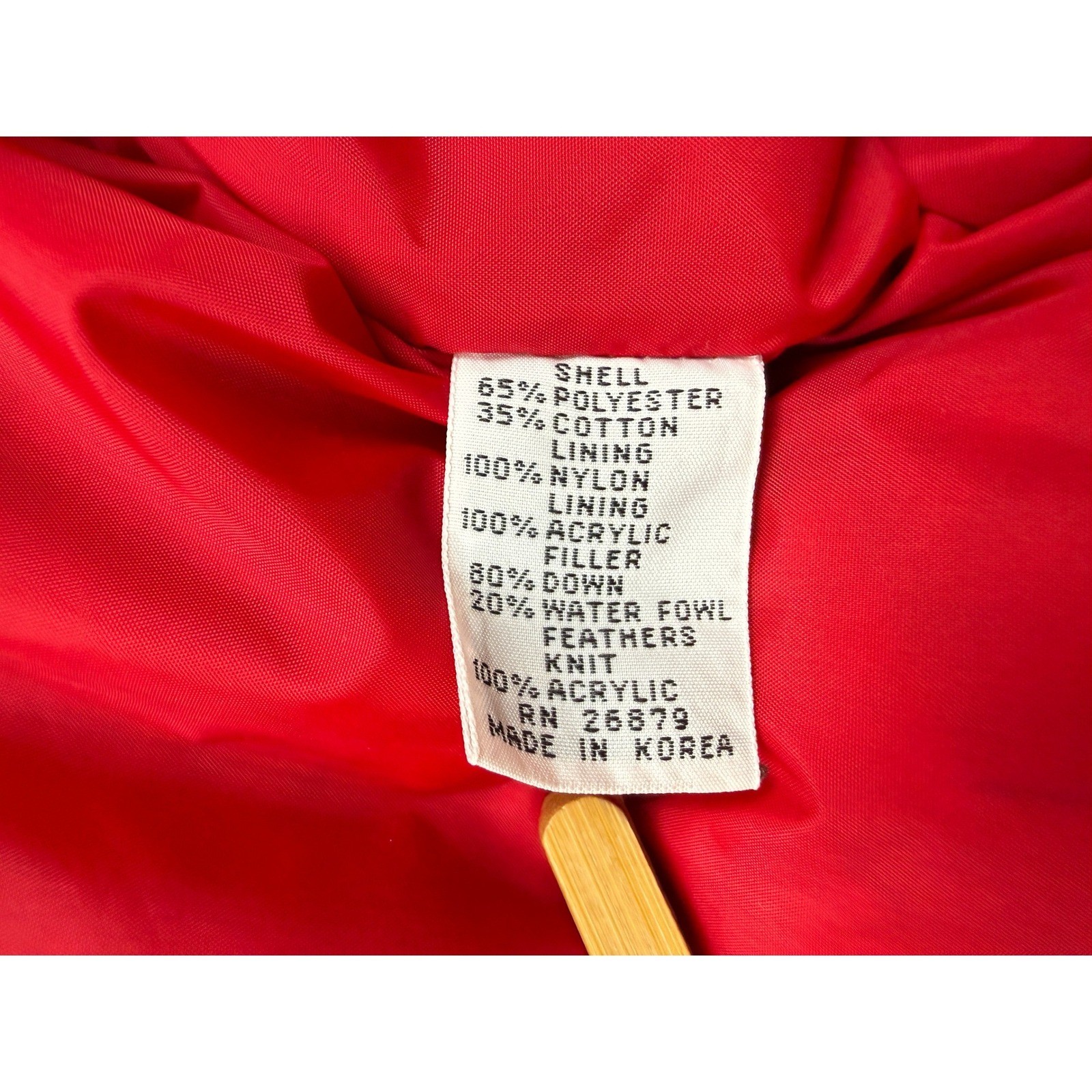 VTG Members Only Rainbow Tag Red Puffer Racing Euro Ski 80s Mens 38 Jacket Korea image 7