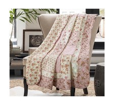 100 Cotton Quilt Blanket for Twin/Full Size Bed, Cute Bed Coverlet, Patchwor...