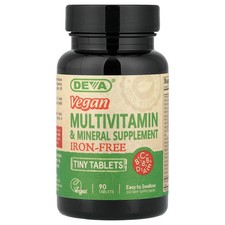 Vegan Multivitamin & Mineral Supplement, Iron...
