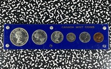 1954 Canada 6x Mint Set In Capitol Plastic Lot#B3085 Silver!