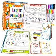 Preschool Learning Activities - 60 Reusable Cards, Medium Kindergarten Workbook