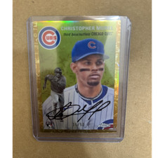 2023 Topps Chrome Platinum Ann. Christopher Morel Gold Auto /50 #184 Cubs
