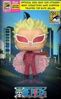 DOFLAMINGO (FLOCKED) ONE PIECE  2026 SDCC FUNKO POP! OFFICIAL CON STICKER! MINT!