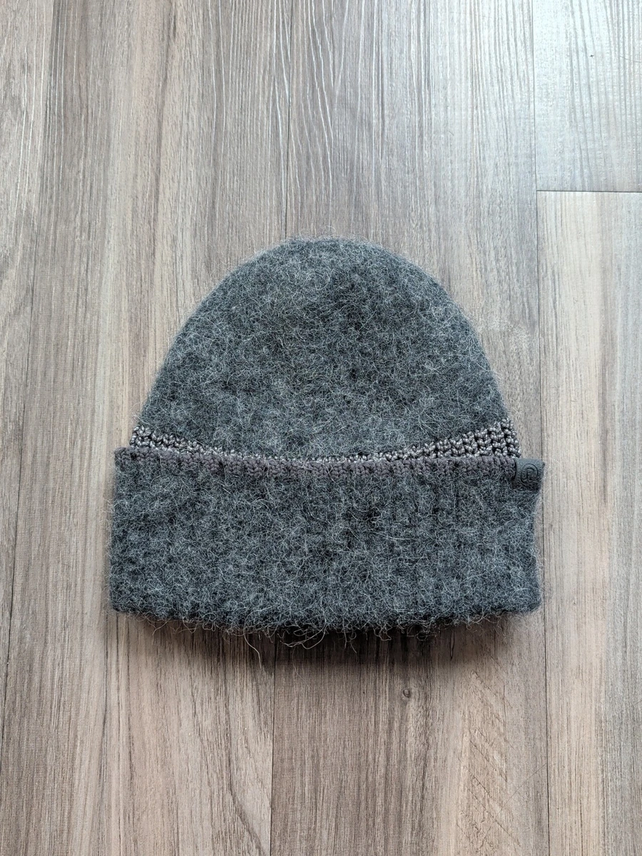 Lululemon Athletica Beanie Women\'s One Size Gray 100% Wool Knit Brimmed Hat Lululemon Beanie Gray Hats for Women for sale | eBay main image 2