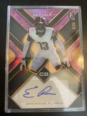 2023 Wild Card Auto Mania Pro Football RC Rookie #'d /25 Emmanuel Forbes