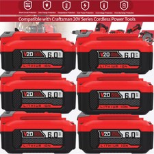 1 6PACK For CRAFTSMAN CMCB204 20V 6.0Ah Battery V20 20 Volts Lithium-ion Battery