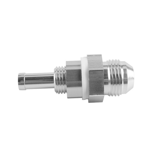 AN8-Bördelstecker mit Schottverschraubung auf 3/8-Silber-Fittings-Anschluss, Alu - Afbeelding 3 van 11