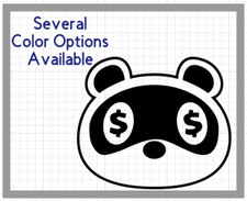 Animal Crossing Tom Nook Money Eyes Decal, Sticker, Indoor, Outdoor, Car