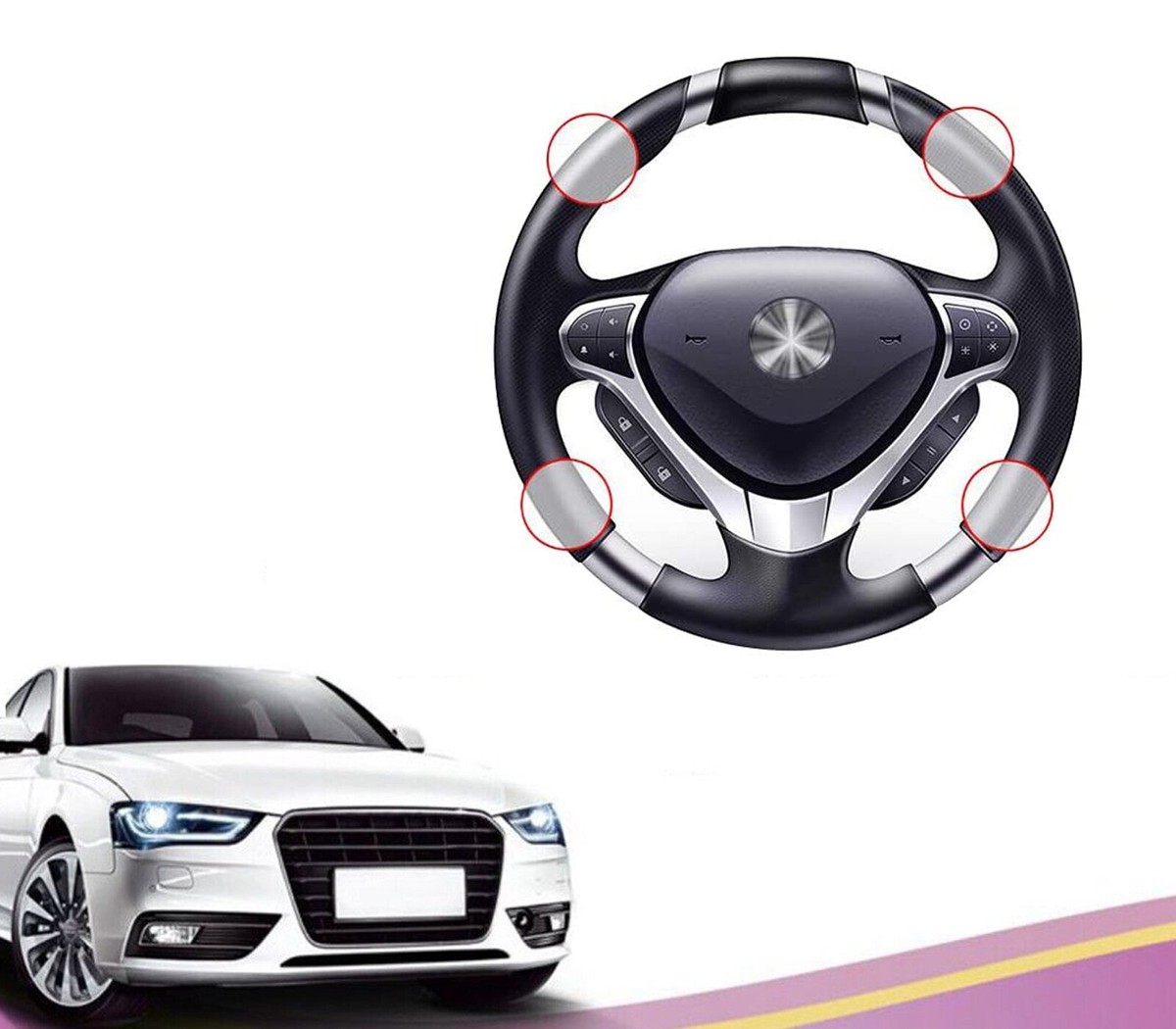 Pomello Girevole 360° Per Volante In Silicone, Universale Per Auto, Camion, SUV, Aiuto Alla Guida - 3