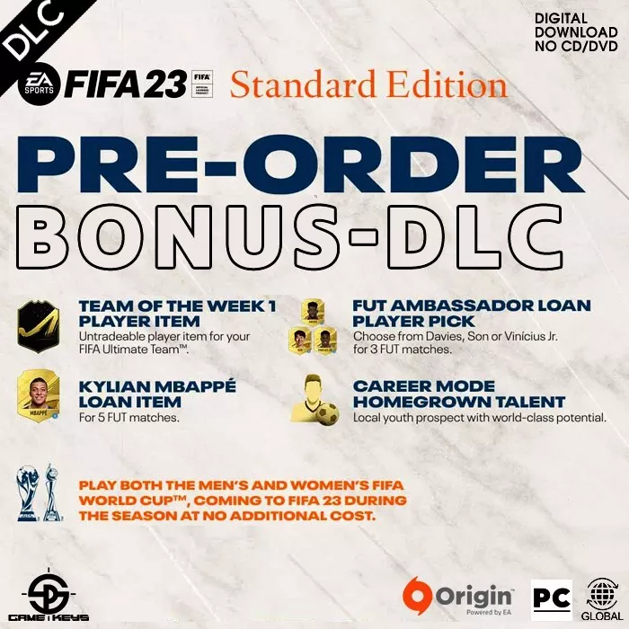 FIFA 23 Pre-Order Bonus DLC Origin Key PC GLOBAL (Not the full Game or DISC)