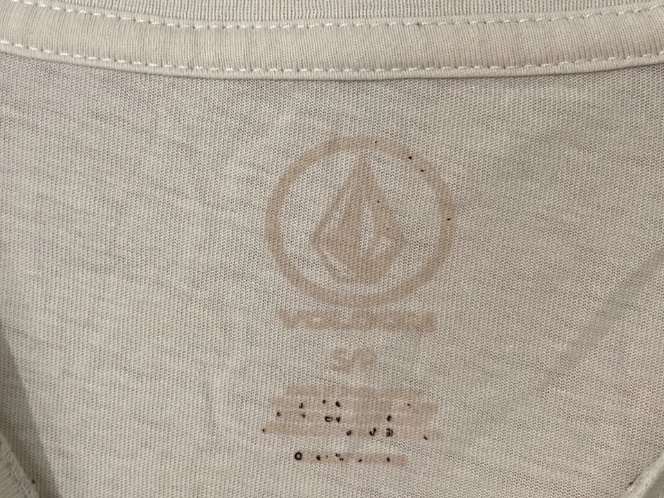 Volcom Herren weißes Baumwoll-T-Shirt Größe L - Bild 3 von 4