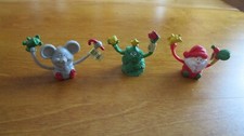 VINTAGE RUSS BERRIE CHRISTMAS RUBBER FINGER PUPPETS LOT OF 3