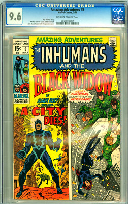 AMAZING ADVENTURES 5 CGC 9.6 INHUMANS BLACK WIDOW Bronze Age MARVEL COMICS 1971