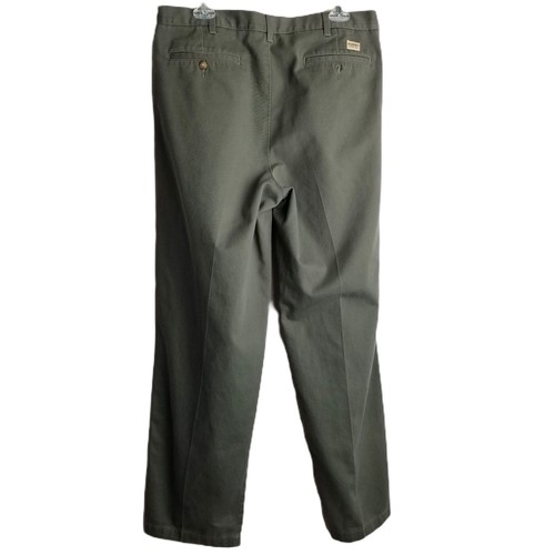 Flyers Mens Sage Green Chino Pants Size 36x32 Cotton Pleated Classic Americana - Picture 2 of 6