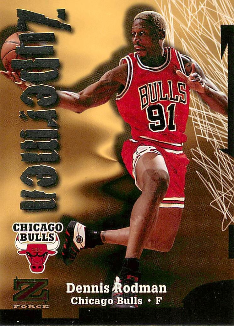 DENNIS RODMAN 1997-98 Skybox Z-Force ZUPERMEN #192 Bulls | eBay