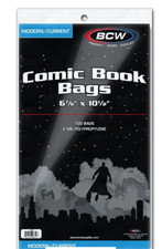 10 Loose Bags - BCW 6 7/8" Current Modern Age Comic Book Storage Bags Archival