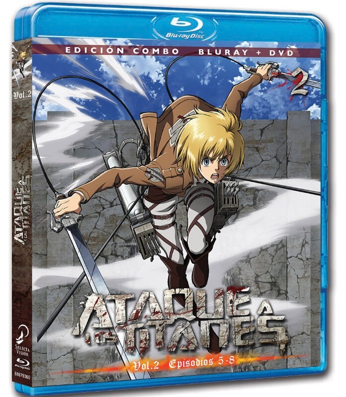 ATAQUE A LOS TITANES (Vol. 2) Ep. 5-8 (Nuevo precin.) BLU-RAY+DVD Región B L-12