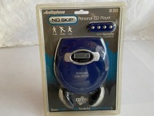 Audiophase CD Player CD313B Blue  Remote Control  Headphones New