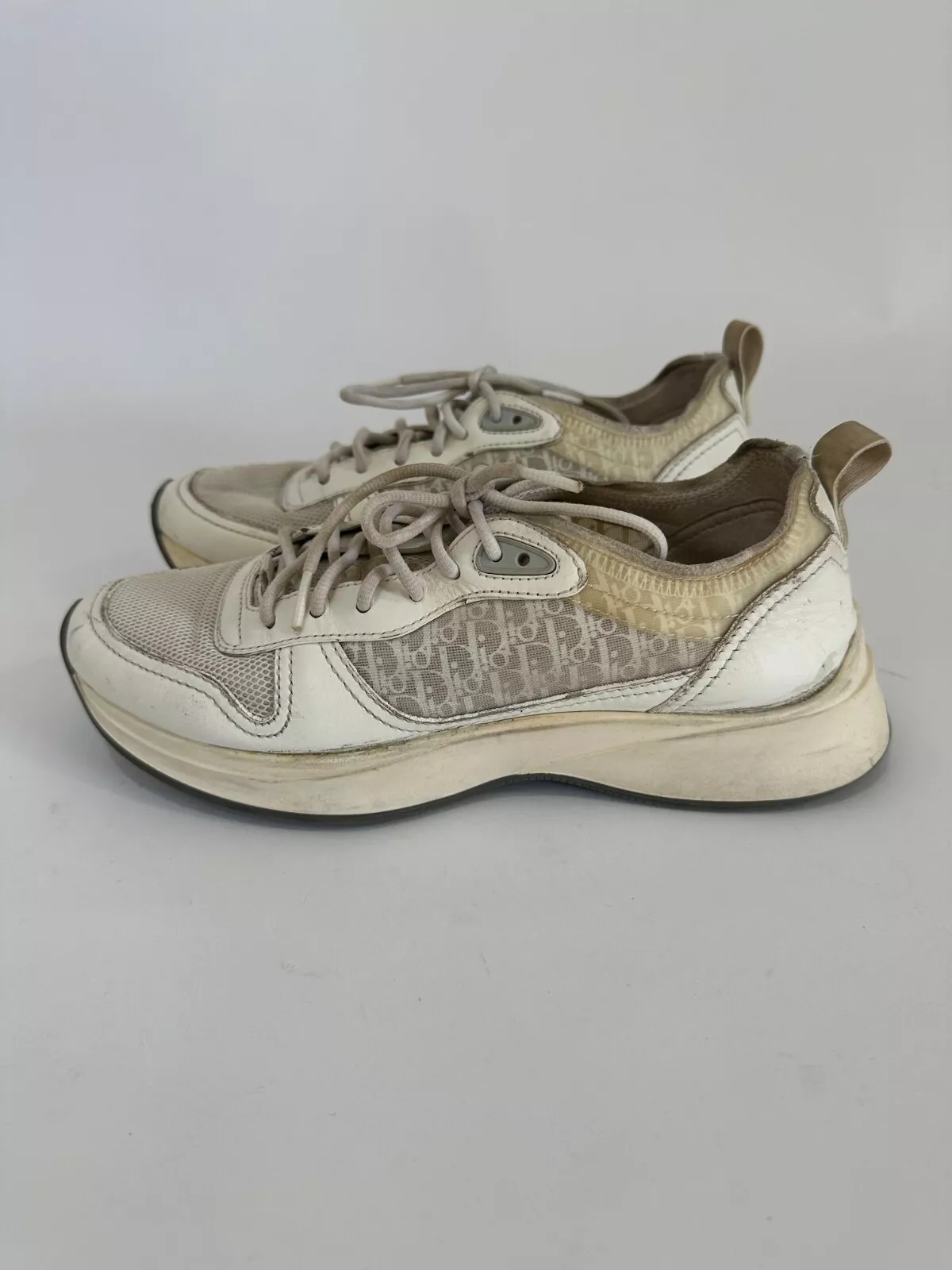 Baskets de coureur homme Christian Dior en daim technique maille oblique taille 40