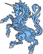 30 Custom Blue Unicorn Art Personalized Address Labels