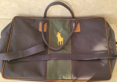 Vtg NWOT Polo RALPH LAUREN BIG PONY Blue Canvas Duffle Overnight Vtg NWOT Polo RALPH LAUREN BIG PONY Blue Canvas Duffle Overnight