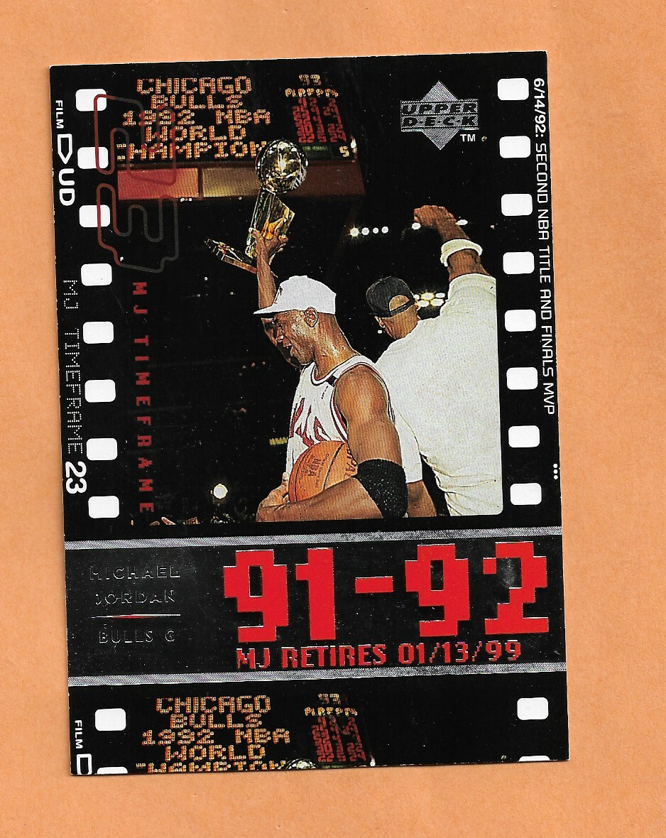 レア90S UPPERDECK JORDAN RETIREMENT CARD MICHAEL JORDAN UPPER DECK RETIREMENT SET 1999 91-92 CARD # 8