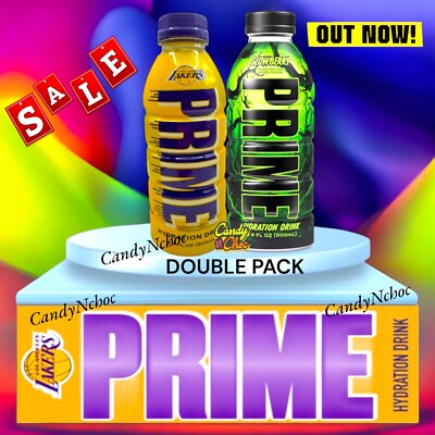 Prime Hydration LA Lakers Glowberry USA Rare Import Release Drink 500ml Double