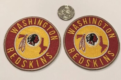 (2)-Washington Redskins vintage Style embroidered iron patches 3 x 3  Awesome!