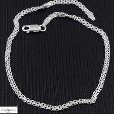 Women /Girl Italy 925 Sterling Silver Mesh Rope Chain Anklet Foot Bracelet 9-11"