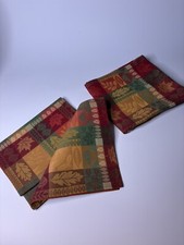 DII Rustic Leaves Woven Tablecloth 52" x 52" Square 72 Runner Thanksgiving