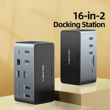 USB Docking Station Multi HUB PD100W HDMI DP Display SSD Enclosure for Laptop