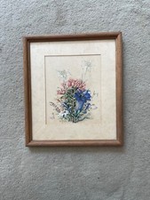Enzian szlachetna biel obraz burger 1937 drewniana rama 20 x 18
