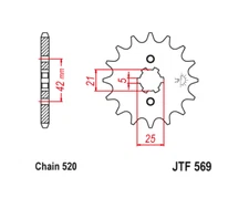 JT Front Sprocket 14 14T Tooth KDX200 KDX220 KX500 1987-2004 KX250 1987-1998