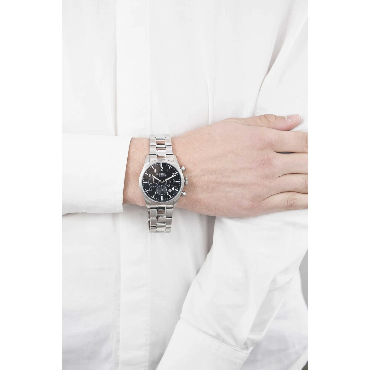 Mens Watch BREIL Tribe CLASSIC ELEGANCE EW0227 Chrono Steel