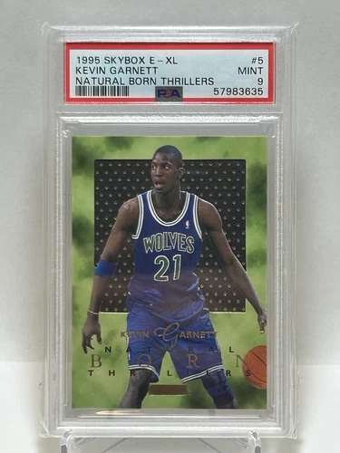 Kevin Garnett RC - 1995 SkyBox E-XL NATURAL BORN THRILLERS - KG Rookie - PSA 9