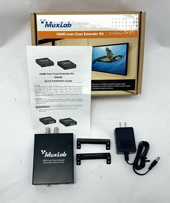 MuxLab 500465-RX HDMI-over-Coax Receiver 110-220V Preowned Tested & Working