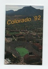 1992 UNIVERSITY OF COLORADO FOOTBALL POCKET SCHEDULE